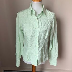 J McLaughlin Green Button Down Top